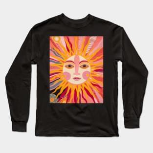 Boho Sun Face Long Sleeve T-Shirt